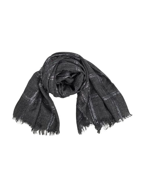 sciarpa donna lurex check antracite Gaynor Bongard | LIVIAANTRACITE